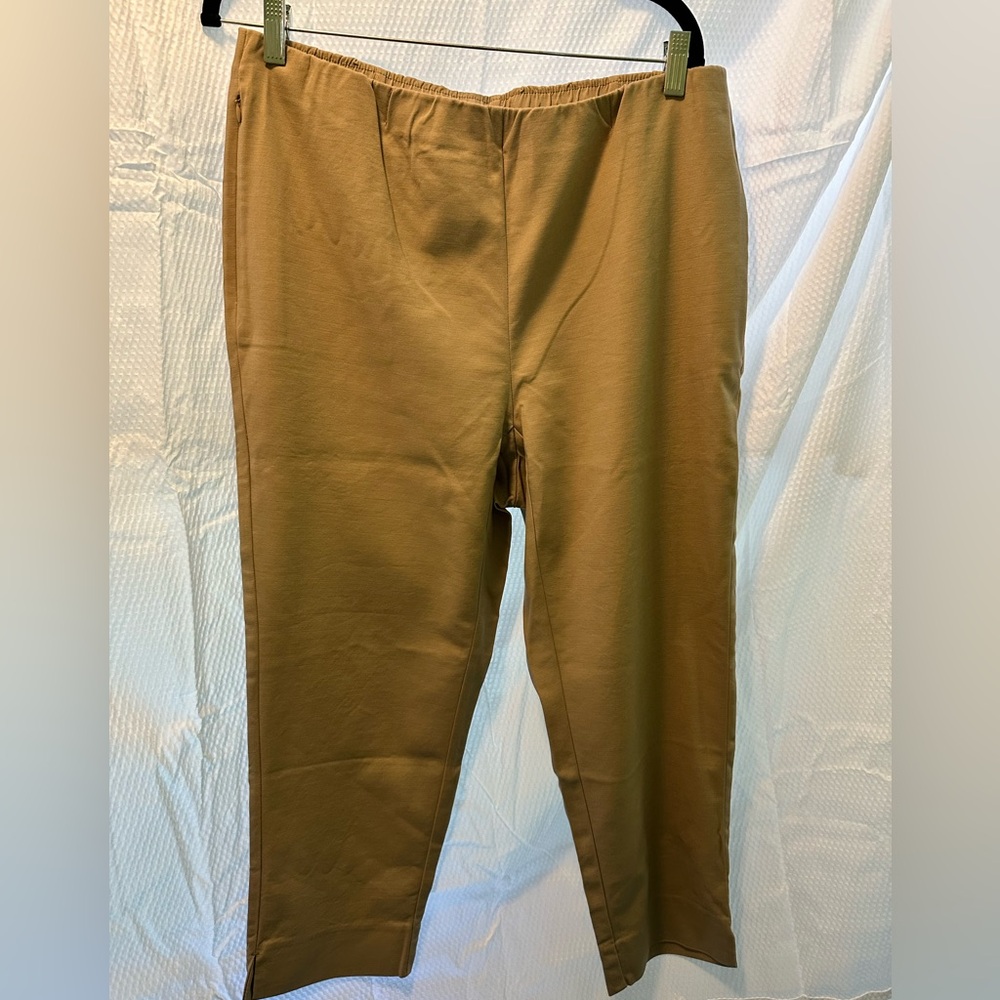 NWOT J Jill essential cotton stretch pants tan size 16W